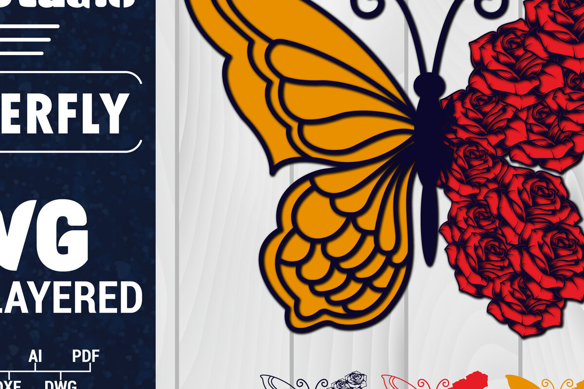 Intra απο ξύλο plywood 3mm-4mm πάχος Χαρτί 3D Butterfly Multilayered Δίασταση 1200x1200 cm INTRAFABR-88791827