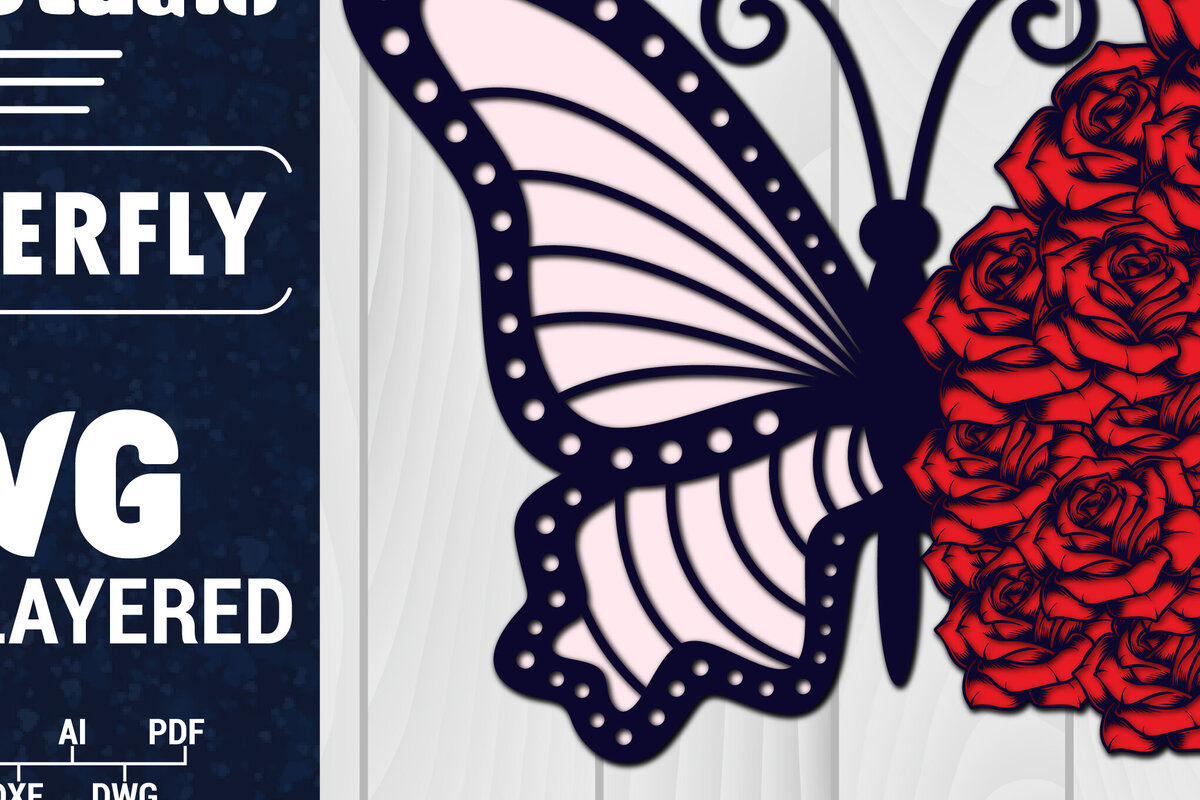 Intra απο ξύλο plywood 3mm-4mm πάχος Χαρτί 3D Butterfly Multilayered Δίασταση 1200x1200 cm INTRAFABR-88791846