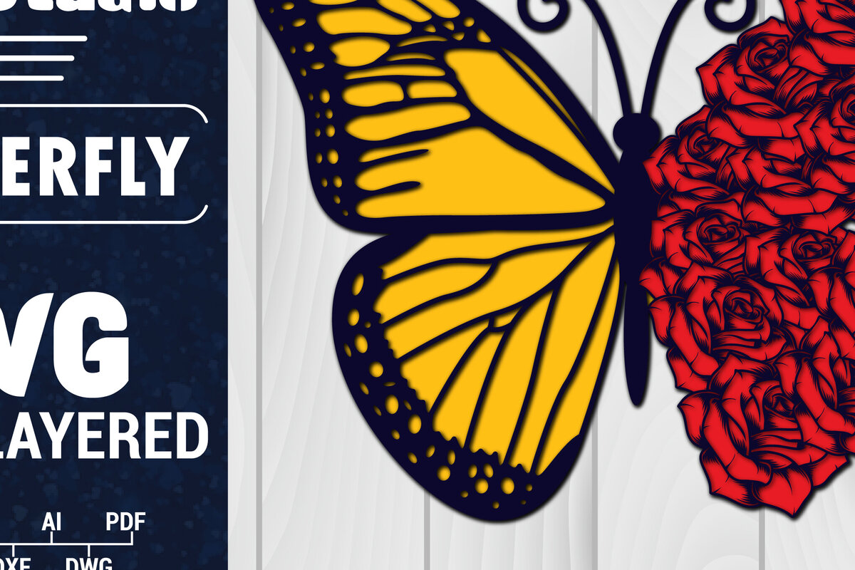 Intra απο ξύλο plywood 3mm-4mm πάχος Χαρτί 3D Butterfly Multilayered Δίασταση 1200x1200 cm INTRAFABR-88791858