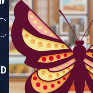Intra απο ξύλο plywood 3mm-4mm πάχος Χαρτί 3D Butterfly Multilayered Δίασταση 1500x1500 cm INTRAFABR-100719243