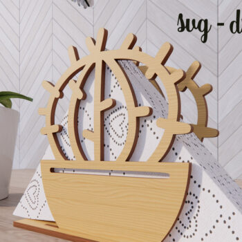 Intra απο ξύλο plywood 3mm-4mm πάχος 3D Ξύλινη θήκη χαρτοπετσέτας Δίασταση 30x20 cm INTRAFABR-79193416 - Image 1