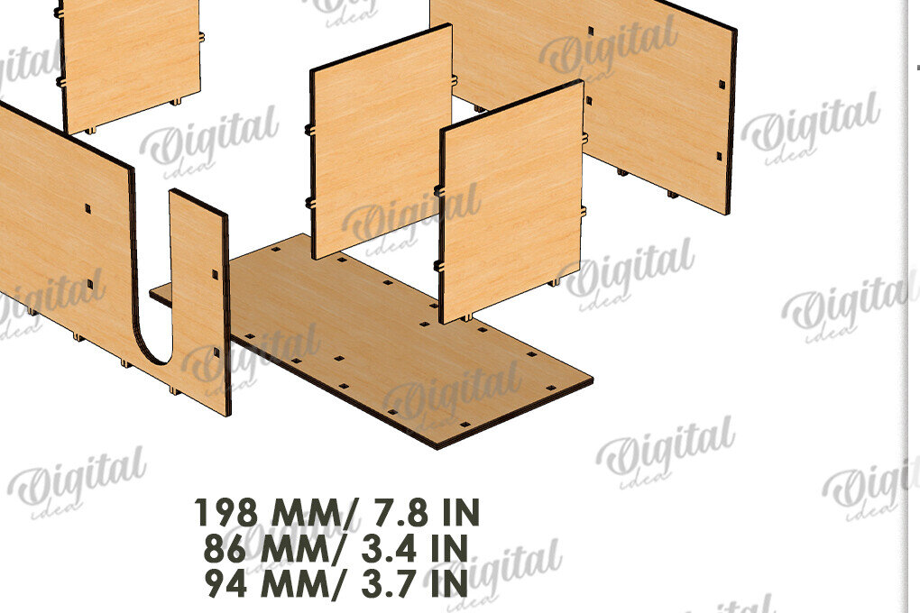 Intra απο ξύλο plywood 3mm-4mm πάχος Τρισδιάστατη θήκη μολυβιού Teacher Cut  Δίασταση 30x20 cm INTRAFABR-120586267 - Image 2