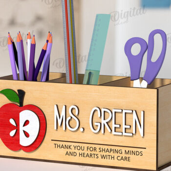 Intra απο ξύλο plywood 3mm-4mm πάχος 3D μολυβιών δασκάλου Δίασταση 30x20 cm INTRAFABR-120363085 - Image 2