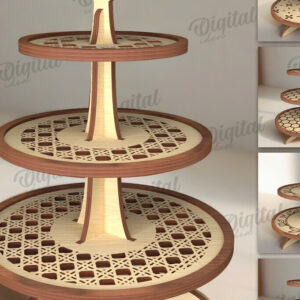 Intra απο ξύλο plywood 3mm-4mm πάχος Δέσμη κοπής με λέιζερ με τρισδιάστατες βάσεις δίσκου Δίασταση 30x20 cm INTRAFABR-120711033