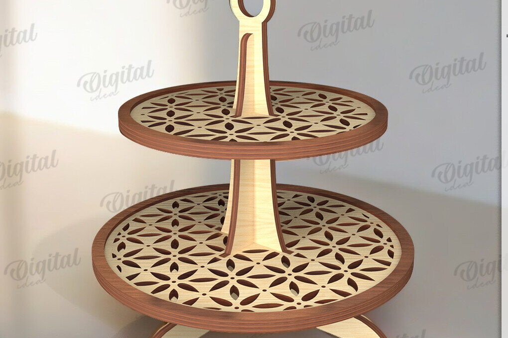 Intra απο ξύλο plywood 3mm-4mm πάχος Δέσμη κοπής με λέιζερ με τρισδιάστατες βάσεις δίσκου Δίασταση 30x20 cm INTRAFABR-120711033 - Image 12