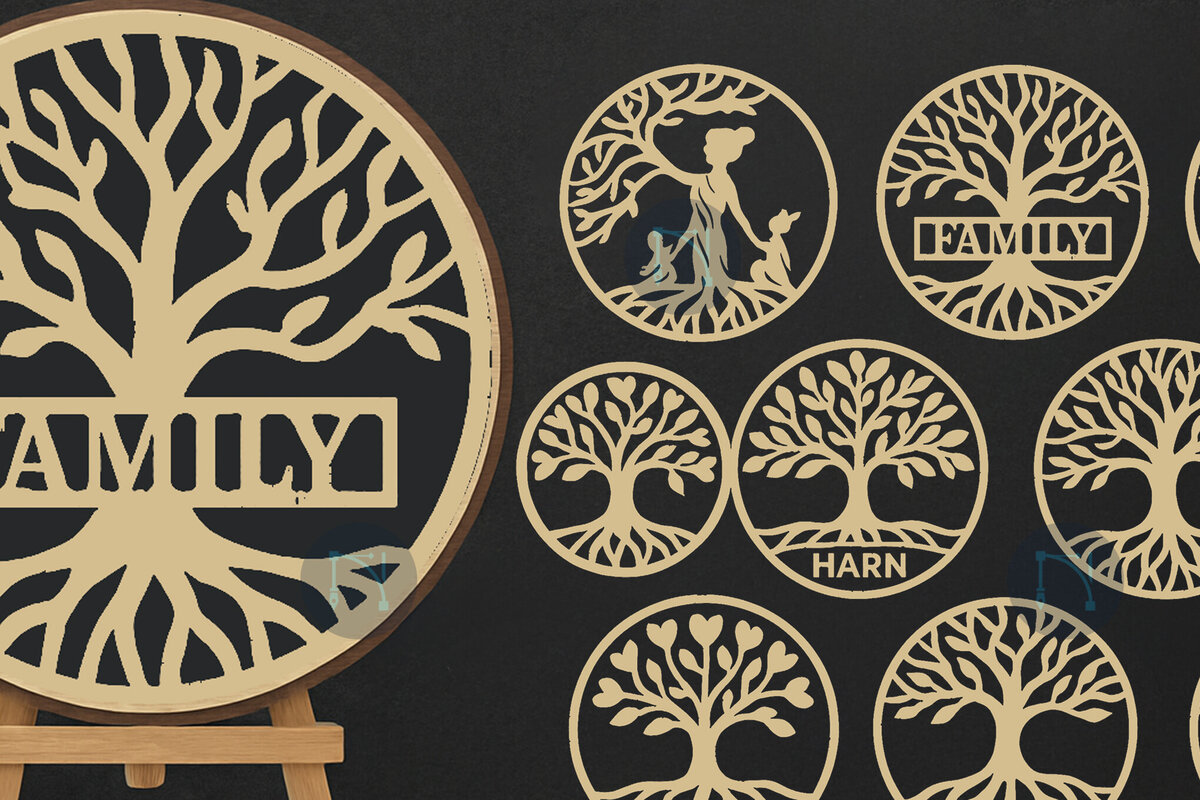 Intra απο ξύλο plywood 3mm-4mm πάχος 3D Tree of Life Ξύλινη πλάκα Δίασταση 15x15 cm INTRAFABR-125377120 - Image 1