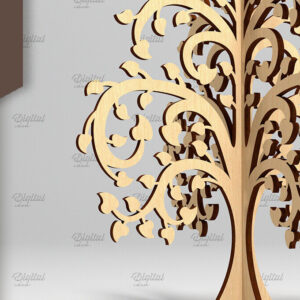 Intra απο ξύλο plywood 3mm-4mm πάχος 3D Tree . Κόψιμο με λέιζερ μόνιμου δέντρου Δίασταση 30x20 cm INTRAFABR-87202542