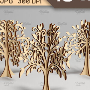 Intra απο ξύλο plywood 3mm-4mm πάχος 3D Tree . Κόψιμο με λέιζερ μόνιμου δέντρου Δίασταση 30x20 cm INTRAFABR-87674851