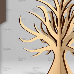 Intra απο ξύλο plywood 3mm-4mm πάχος 3D Tree . Κόψιμο με λέιζερ μόνιμου δέντρου Δίασταση 30x20 cm INTRAFABR-87202483