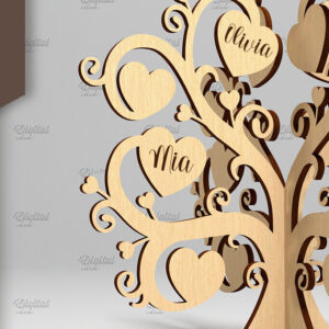 Intra απο ξύλο plywood 3mm-4mm πάχος 3D Tree . Κόψιμο με λέιζερ μόνιμου δέντρου Δίασταση 30x20 cm INTRAFABR-87202517