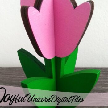 Intra απο ξύλο plywood 3mm-4mm πάχος 3D Tulips Cut  Δίασταση 15x15 cm INTRAFABR-33347669 - Image 4