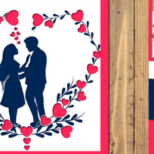 Intra απο ξύλο plywood 3mm-4mm πάχος 3D Valentine Digital Multilayer Layout Δίασταση 1500x1500 cm INTRAFABR-115471449