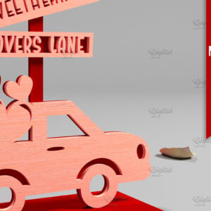 Intra απο ξύλο plywood 3mm-4mm πάχος 3D Valentine. Τομή με λέιζερ κατεύθυνσης Δίασταση 15x15 cm INTRAFABR-83941809
