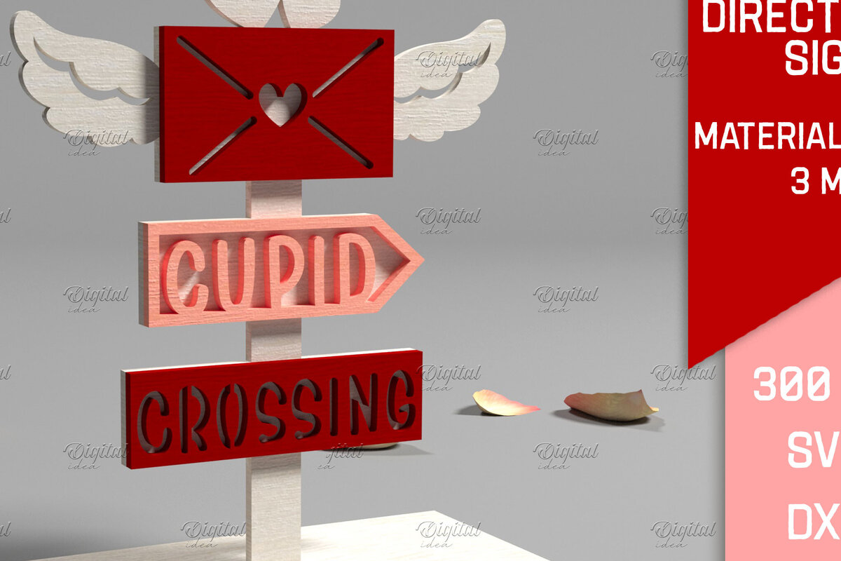 Intra απο ξύλο plywood 3mm-4mm πάχος 3D Valentine. Τομή με λέιζερ κατεύθυνσης Δίασταση 15x15 cm INTRAFABR-83941961
