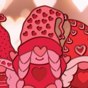 Intra απο ξύλο plywood 3mm-4mm πάχος 3d Valentine Gnome Paper Cut Δίασταση 1200x1200 cm INTRAFABR-24490185