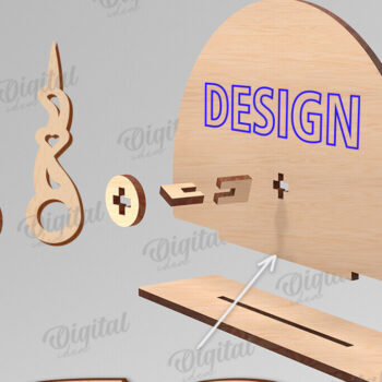 Intra απο ξύλο plywood 3mm-4mm πάχος Τρισδιάστατη Valentine Love Meter Δίασταση 15x15 cm INTRAFABR-113260773 - Image 2
