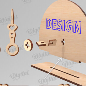 Intra απο ξύλο plywood 3mm-4mm πάχος Τρισδιάστατη Valentine Love Meter Δίασταση 15x15 cm INTRAFABR-113260744 - Image 2