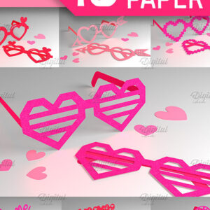 Intra απο ξύλο plywood 3mm-4mm πάχος 3D χάρτινα ποτήρια Valentine Δίασταση 15x15 cm INTRAFABR-85137756