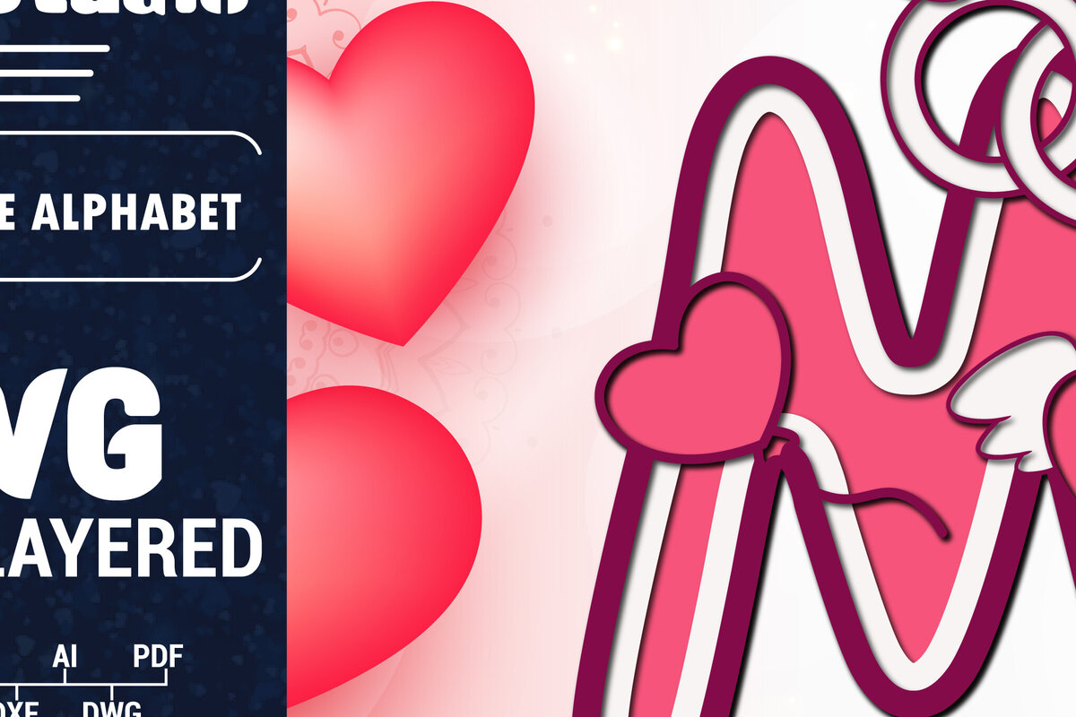 Intra απο ξύλο plywood 3mm-4mm πάχος Τρισδιάστατη κοπή χαρτιού με αλφάβητο του Αγίου Βαλεντίνου Δίασταση 1500x1500 cm INTRAFABR-90562381