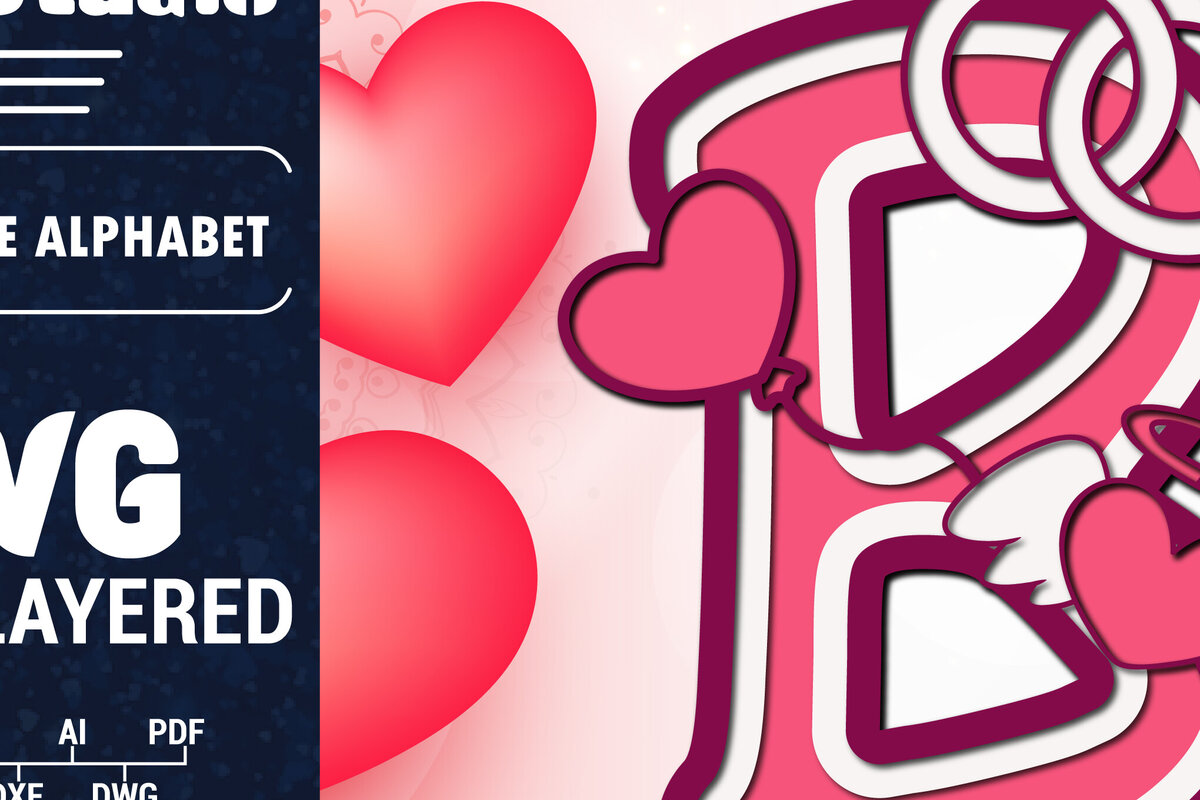 Intra απο ξύλο plywood 3mm-4mm πάχος Τρισδιάστατη κοπή χαρτιού με αλφάβητο του Αγίου Βαλεντίνου Δίασταση 1500x1500 cm INTRAFABR-90562315