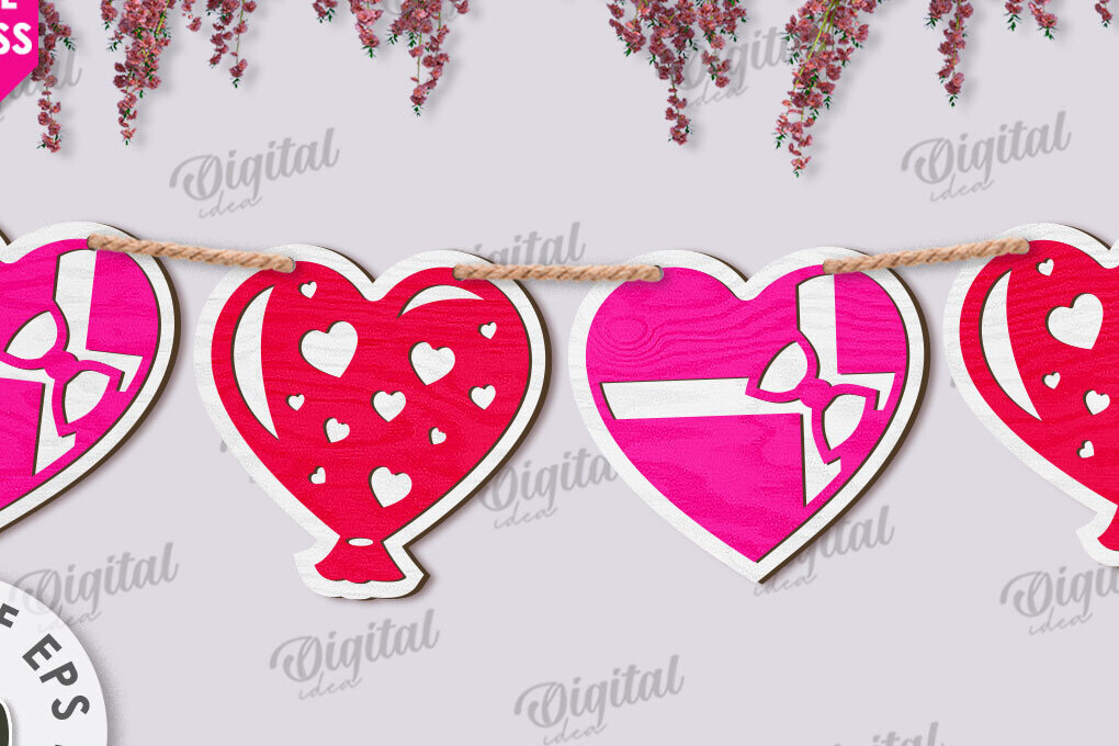 Intra απο ξύλο plywood 3mm-4mm πάχος Τρισδιάστατη πανό για την ημέρα του Αγίου Βαλεντίνου Δίασταση 15x15 cm INTRAFABR-113580753