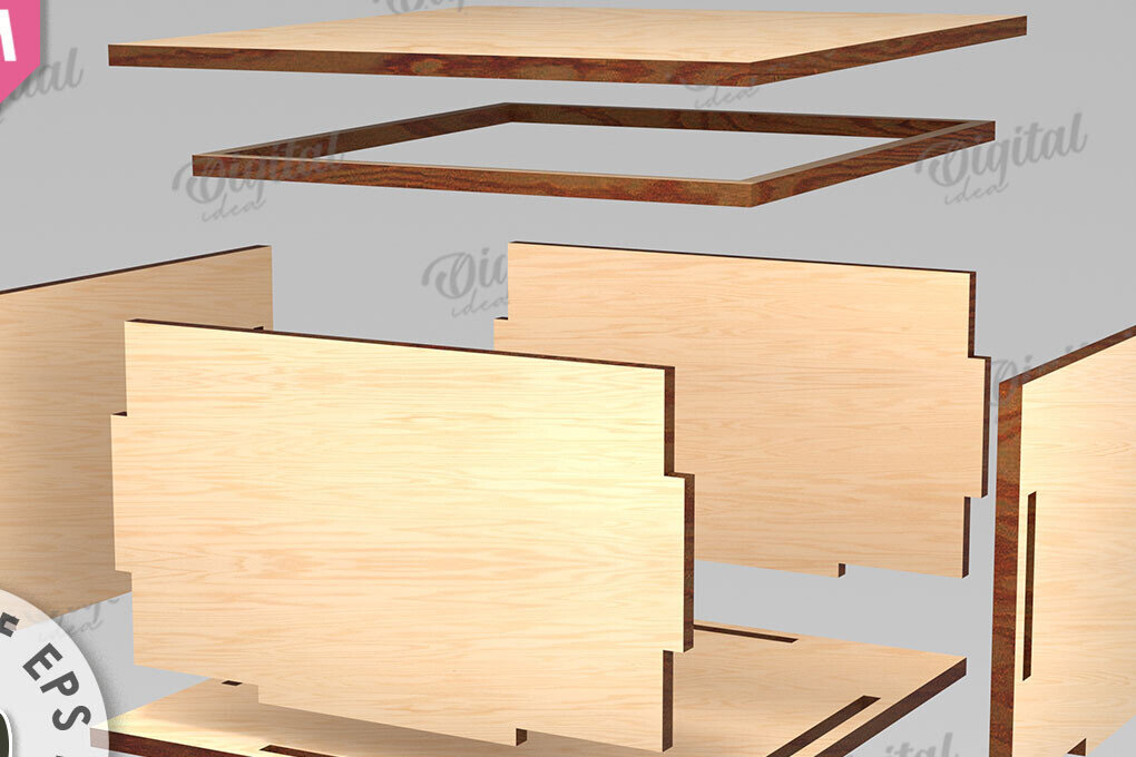 Intra απο ξύλο plywood 3mm-4mm πάχος Τρισδιάστατο κουτί δώρου για την ημέρα του Αγίου Βαλεντίνου Δίασταση 15x15 cm INTRAFABR-111674455 - Image 2