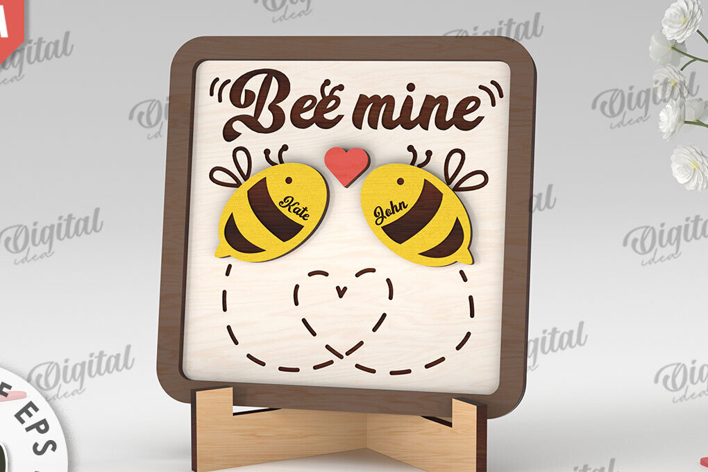 Intra απο ξύλο plywood 3mm-4mm πάχος Σχέδιο κοπής με λέιζερ 3D δώρου για την ημέρα του Αγίου Βαλεντίνου Δίασταση 15x15 cm INTRAFABR-112888691