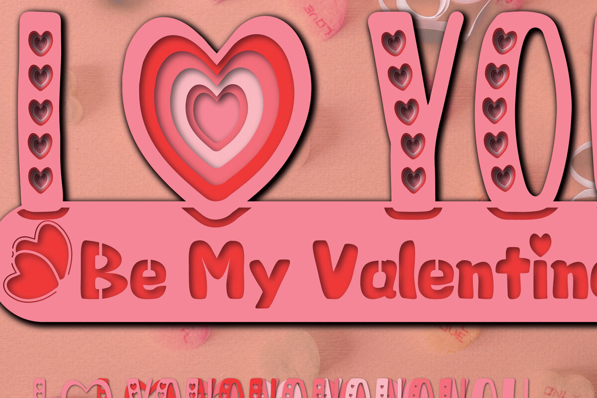 Intra απο ξύλο plywood 3mm-4mm πάχος 3D Valentine's Multilayer Paper Cut Δίασταση 1200x1200 cm INTRAFABR-61023976