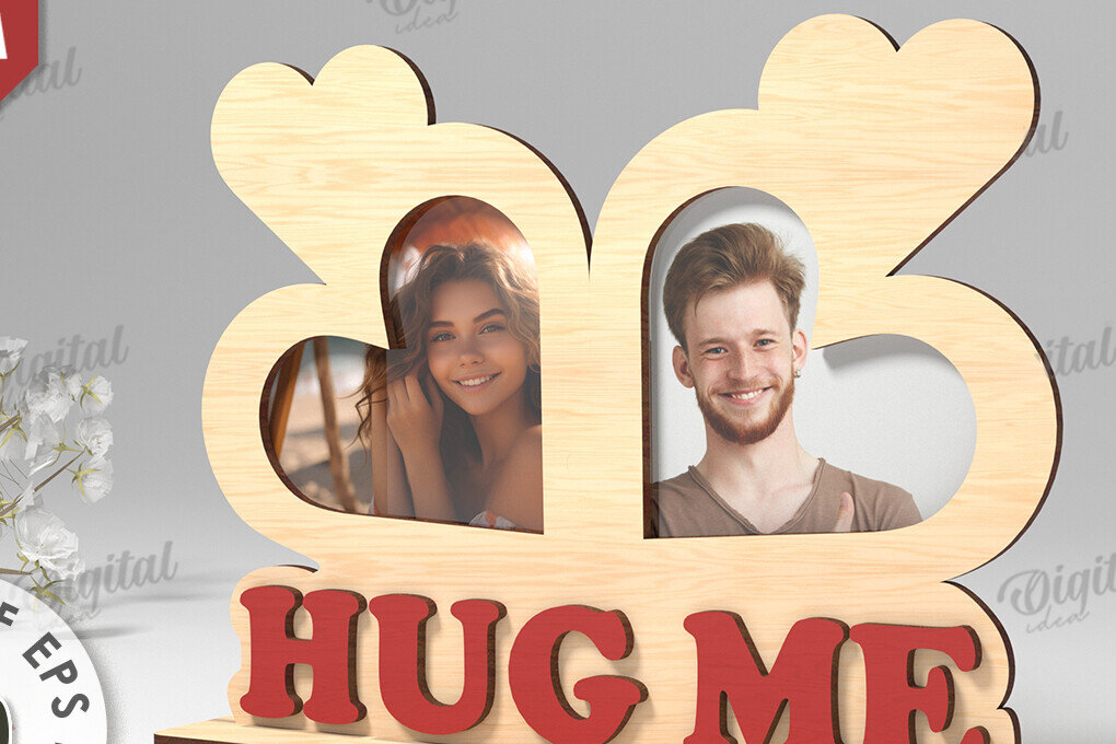 Intra απο ξύλο plywood 3mm-4mm πάχος Τρισδιάστατη κορνίζα Αγίου Βαλεντίνου με Δίασταση 20x30 cm INTRAFABR-113928149