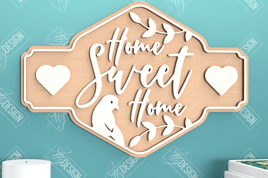 Intra απο ξύλο plywood 3mm-4mm πάχος Τρισδιάστατο σημάδι καλωσορίσματος με λέιζερ | Διακόσμηση τοίχου Δίασταση 30x20 cm INTRAFABR-123744156