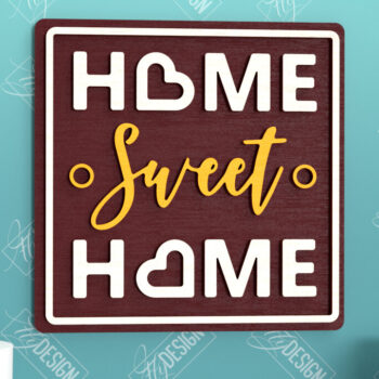 Intra απο ξύλο plywood 3mm-4mm πάχος Τρισδιάστατο σημάδι καλωσορίσματος με λέιζερ | Διακόσμηση τοίχου Δίασταση 30x20 cm INTRAFABR-123744161 - Image 1