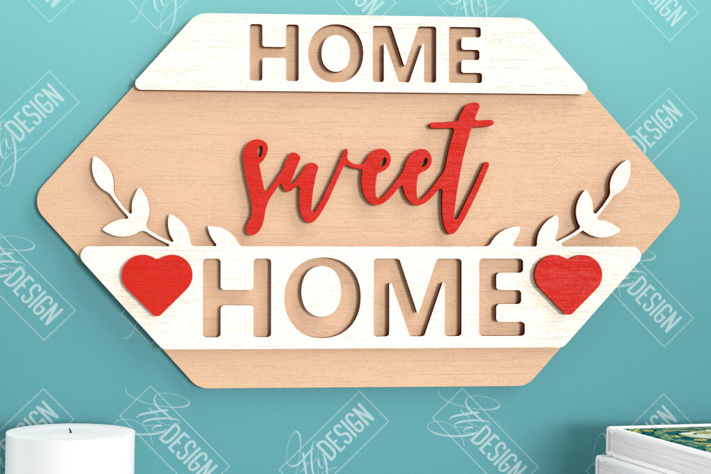 Intra απο ξύλο plywood 3mm-4mm πάχος Τρισδιάστατο σημάδι καλωσορίσματος με λέιζερ | Διακόσμηση τοίχου Δίασταση 30x20 cm INTRAFABR-123744171