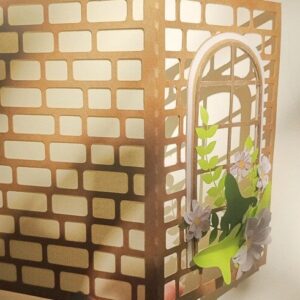 Intra απο ξύλο plywood 3mm-4mm πάχος Ευχετήρια κάρτα λέιζερ με τρισδιάστατο παράθυρο Δίασταση 10x20 cm INTRAFABR-40525907 - Image 3