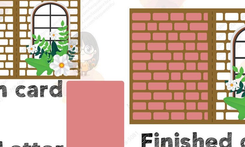Intra απο ξύλο plywood 3mm-4mm πάχος Ευχετήρια κάρτα λέιζερ με τρισδιάστατο παράθυρο Δίασταση 10x20 cm INTRAFABR-40525907 - Image 8