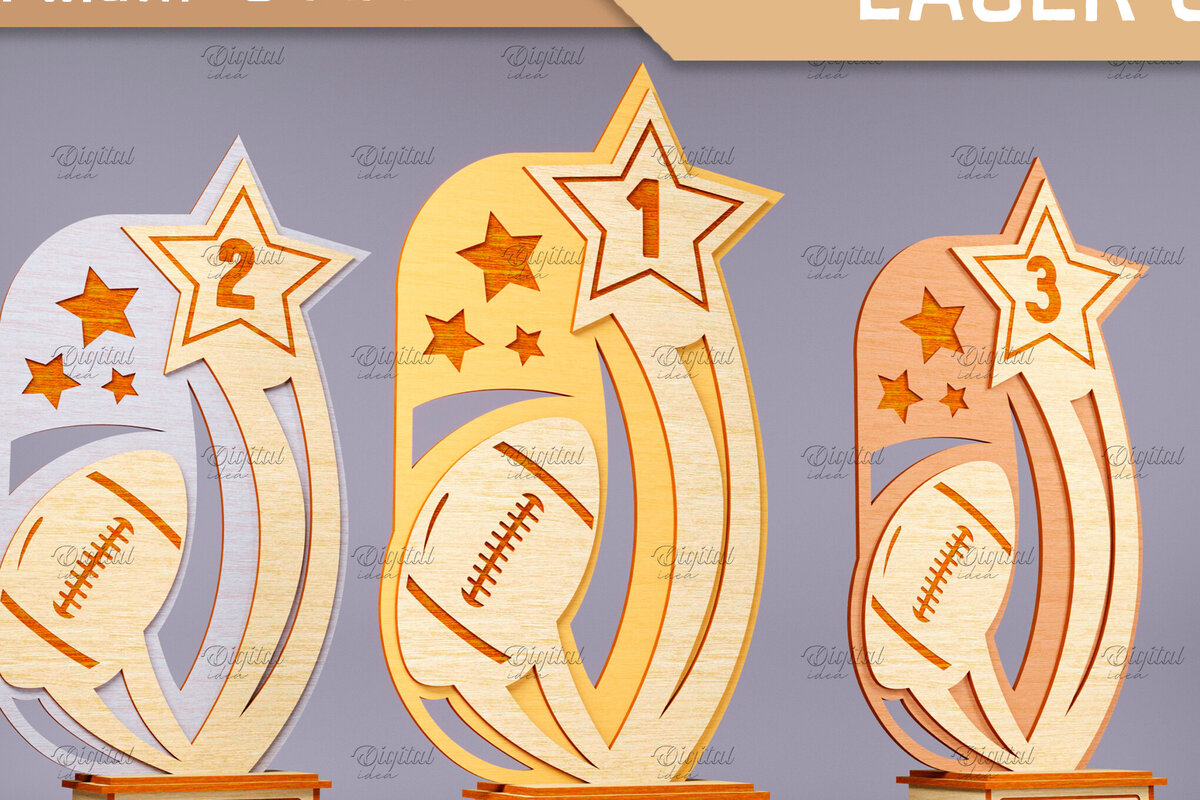 Intra απο ξύλο plywood 3mm-4mm πάχος 3D Wood Trophy . Βραβείο Δίασταση 30x20 cm INTRAFABR-83371832