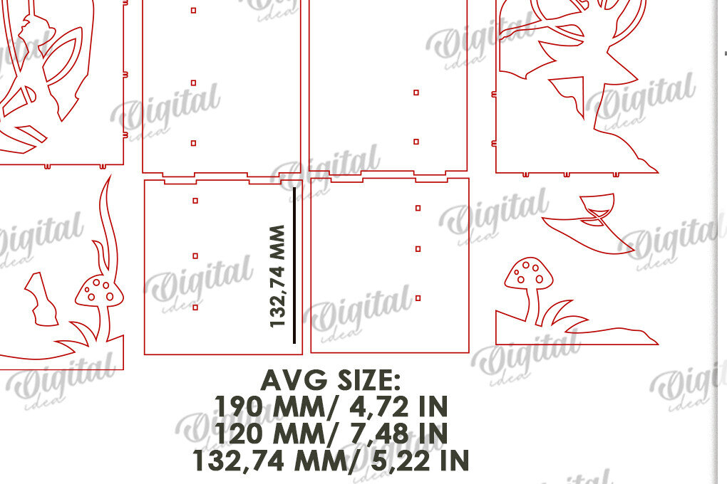 Intra απο ξύλο plywood 3mm-4mm πάχος Τρισδιάστατη ξύλινη βιβλιοθήκη Δίασταση 30x20 cm INTRAFABR-120978026 - Image 2