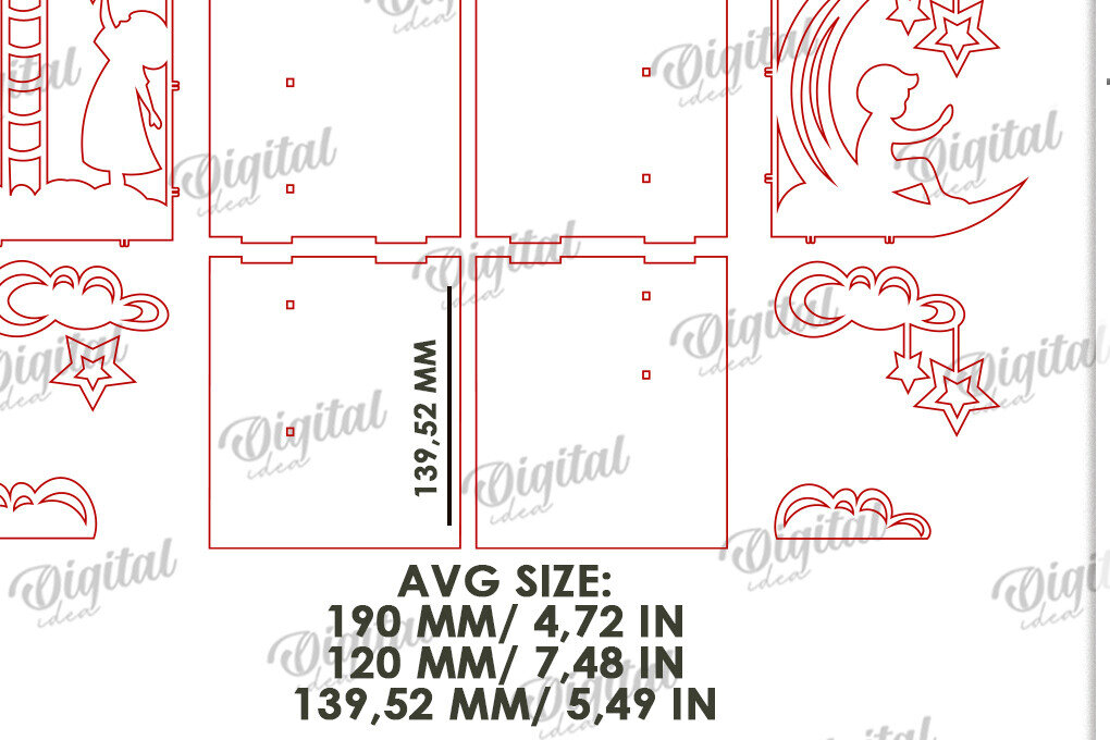 Intra απο ξύλο plywood 3mm-4mm πάχος Τρισδιάστατη ξύλινη βιβλιοθήκη Δίασταση 30x20 cm INTRAFABR-120978577 - Image 2