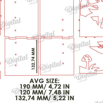 Intra απο ξύλο plywood 3mm-4mm πάχος Δέσμη κοπής με λέιζερ 3D ξύλινα βιβλιοθήκες Δίασταση 30x20 cm INTRAFABR-121119233 - Image 3