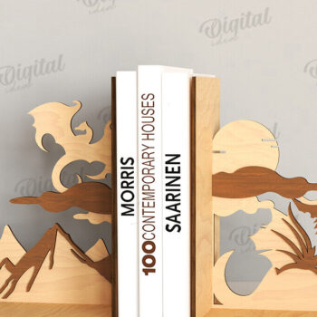 Intra απο ξύλο plywood 3mm-4mm πάχος Δέσμη κοπής με λέιζερ 3D ξύλινα βιβλιοθήκες Δίασταση 30x20 cm INTRAFABR-121119233 - Image 8