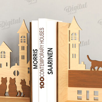 Intra απο ξύλο plywood 3mm-4mm πάχος Δέσμη κοπής με λέιζερ 3D ξύλινα βιβλιοθήκες Δίασταση 30x20 cm INTRAFABR-121119233 - Image 9