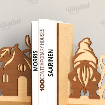 Intra απο ξύλο plywood 3mm-4mm πάχος Δέσμη κοπής με λέιζερ 3D ξύλινα βιβλιοθήκες Δίασταση 30x20 cm INTRAFABR-121119233 - Image 14