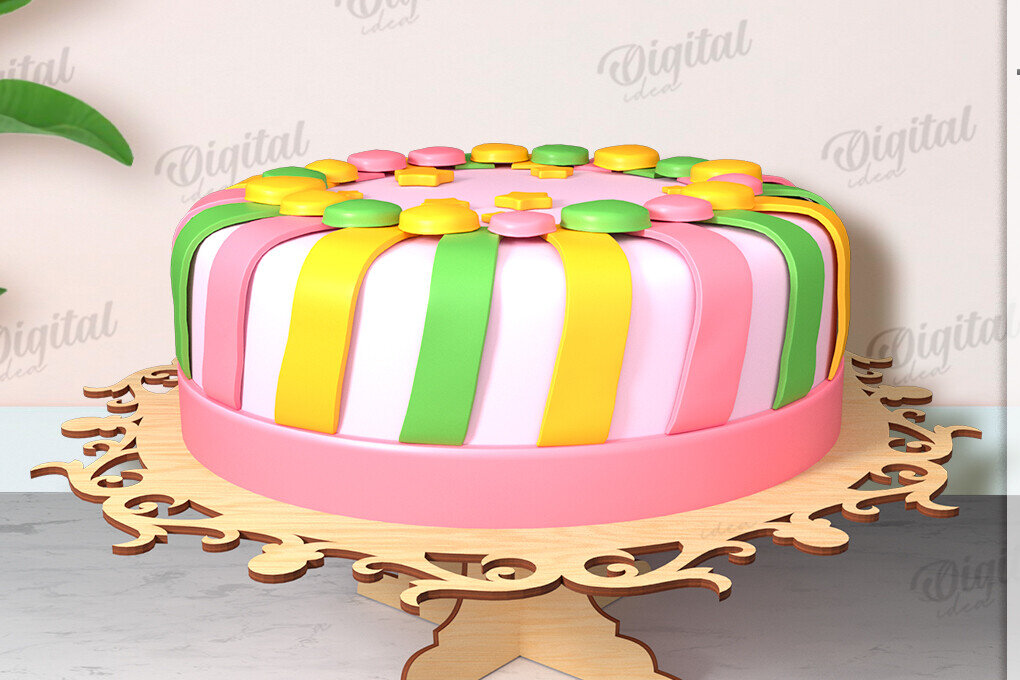 Intra απο ξύλο plywood 3mm-4mm πάχος 3D ξύλινη βάση για κέικ Δίασταση 30x20 cm INTRAFABR-122600726