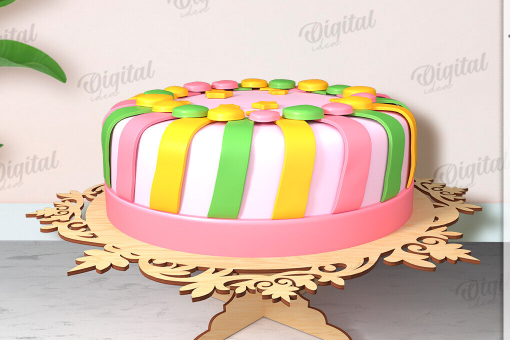 Intra απο ξύλο plywood 3mm-4mm πάχος 3D ξύλινη βάση για κέικ Δίασταση 30x20 cm INTRAFABR-122600407