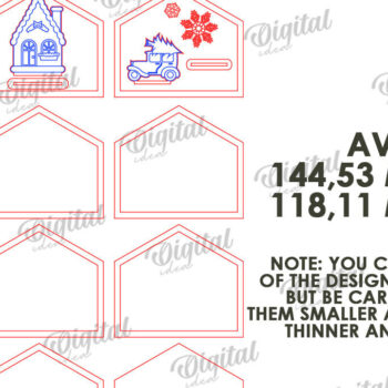 Intra απο ξύλο plywood 3mm-4mm πάχος Τρισδιάστατο ξύλινο χριστουγεννιάτικο σπίτι με λέιζερ Δίασταση 15x15 cm INTRAFABR-111131875 - Image 2