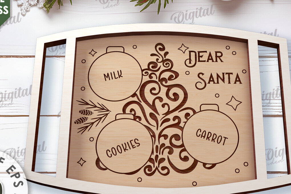 Intra απο ξύλο plywood 3mm-4mm πάχος Τρισδιάστατος ξύλινος χριστουγεννιάτικος δίσκος με λέιζερ Δίασταση 15x15 cm INTRAFABR-110313305