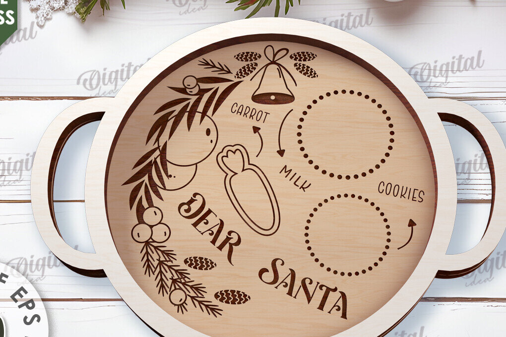 Intra απο ξύλο plywood 3mm-4mm πάχος Τρισδιάστατος ξύλινος χριστουγεννιάτικος δίσκος με λέιζερ Δίασταση 15x15 cm INTRAFABR-110313416