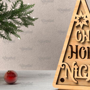 Intra απο ξύλο plywood 3mm-4mm πάχος 3D ξύλινο χριστουγεννιάτικο δέντρο Δίασταση 15x15 cm INTRAFABR-107770775