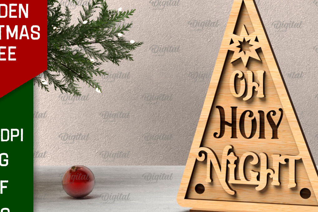 Intra απο ξύλο plywood 3mm-4mm πάχος 3D ξύλινο χριστουγεννιάτικο δέντρο Δίασταση 15x15 cm INTRAFABR-107770775