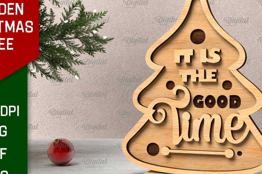 Intra απο ξύλο plywood 3mm-4mm πάχος 3D ξύλινο χριστουγεννιάτικο δέντρο Δίασταση 15x15 cm INTRAFABR-107771084