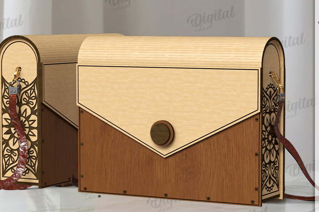 Intra απο ξύλο plywood 3mm-4mm πάχος 3D ξύλινο πορτοφόλι συμπλέκτη με Δίασταση 30x20 cm INTRAFABR-120642052